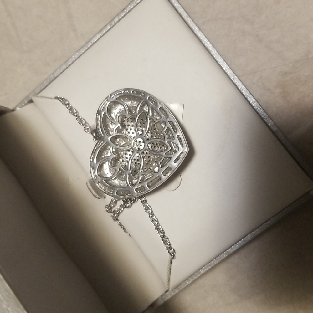 BRAND NEW W/ Tags!❤ HEART 2 CTW GENUINE💎 DIAMOND NECKLACE - Picture 7 of 9